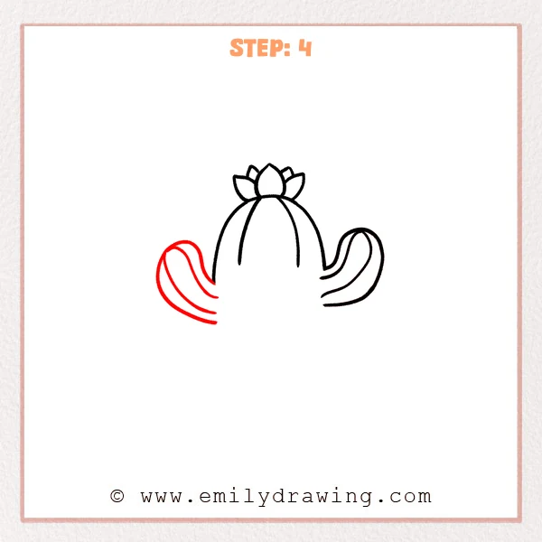 how to draw a cartoon cactus - The cartoon cactus now has both left and right curved arms, with inner curved lines showing the rounded ribs on the left arm.